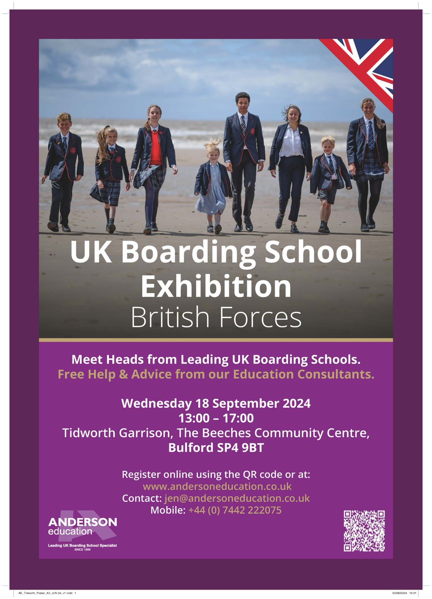 #HazlegrovePrep School and #KingsBruton look forward to meeting parents at the British Forces UK Boarding Schools Exhibition at Tidworth Garrison on 18 September.
#GreatStoriesBeginHere #HazlegroveArmedForces #KSBCommunity #KSBArmedForces #KSBCCF