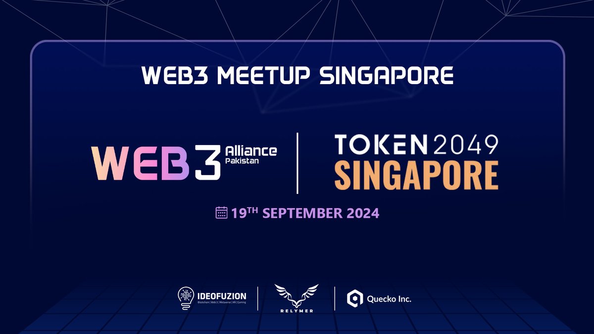 Web3__Alliance's tweet photo. We’re excited to share that our team is organizing a side event at hashtag#Token2049 on September 19th, 2024!

Partners: @Ideofuzion  | @relymer | @Quecko_Inc

#Web3 #Token2049 #Web3community #Blockchain #DeFi #GameFi https://t.co/TSQb2zuPeP