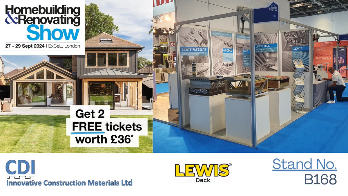 Our penultimate exhibition of 2024 is next weekend at ExCel, London. The <a href="/MyHomebuilding/">MyHomebuilding</a> Show starts on 27/9, to 29/9, and we'll be on stand B168. This year we are also doing a Masterclass on Friday at 3pm on why you shouldn't ignore your upstairs floor.

We'll see you there.
