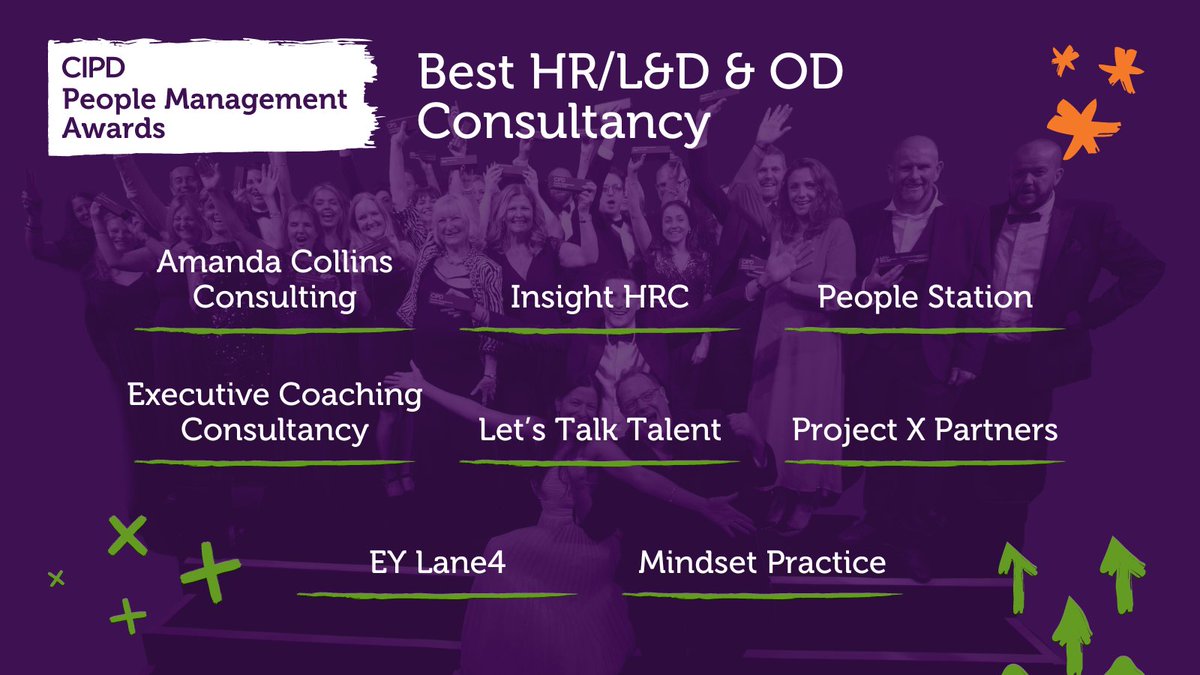 Congratulations to the shortlist in the Best HR/L&amp;D &amp; OD Consultancy Category! #CIPDPMAs24

Amanda Collins Consultancy, <a href="/ECC_Team/">The Executive Coaching Consultancy</a>, <a href="/EYnews/">EY</a>, <a href="/insight_hrc/">Insight HRC</a>, <a href="/Lets_TalkTalent/">Let's Talk Talent</a>, <a href="/mindsetpractice/">Mindset Practice</a>, People Station, Project X Partners

Book your tickets: shorturl.at/m4lYN