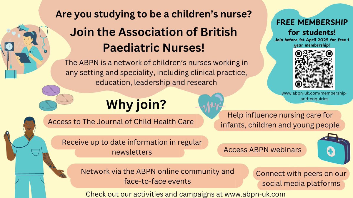 CYPStNN's tweet image. FREE membership to children’s nursing students! There are so many benefits to joining the ABPN, have look below!
#CYPStNN
@Ujala935523512