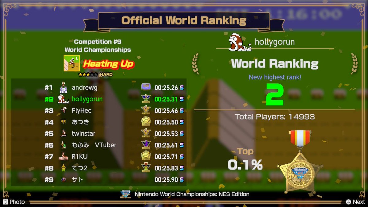 hollygorock's tweet image. This was a fun week working on excitebike with the fellas @FlyHec @Andrewgspeedrun @TwinstarMD #NWC #NintendoWorldChampionshipsNES