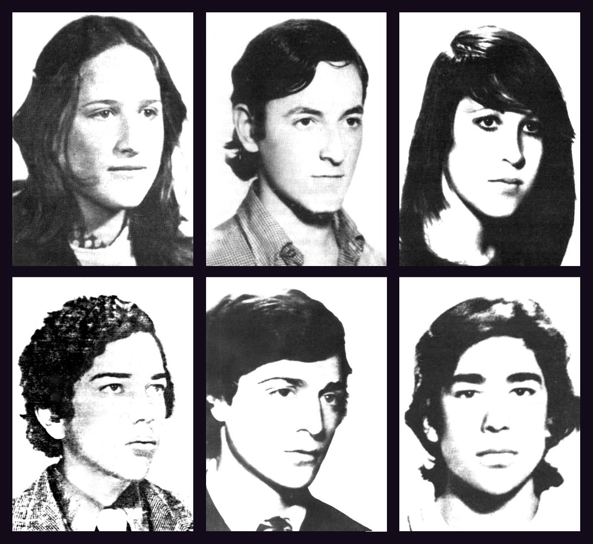 Claudio De Acha, María Clara Ciocchini, María Claudia Falcone, Francisco López Muntaner, Daniel Racero y Horacio Ungaro y tofos los estudiantes secuestrados durante La Noche de los Lápices PRESENTES.

El único cementerio es la memoria.
16/9/76
16/9/24