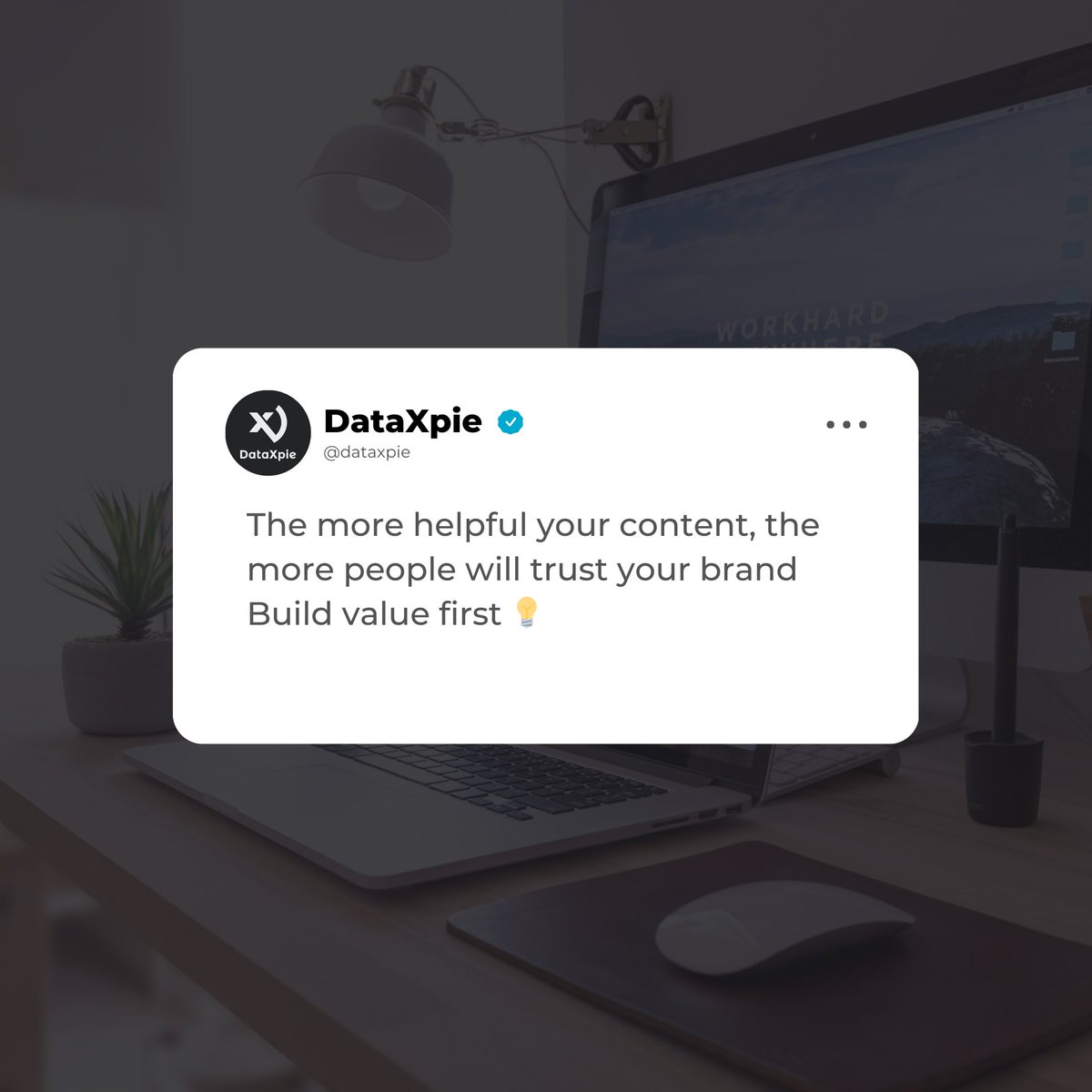 DataXpie's tweet image. Help your audience solve problems They’ll trust you more for it 🤝 #ContentMarketing #ValueFirst #MarketingStrategy