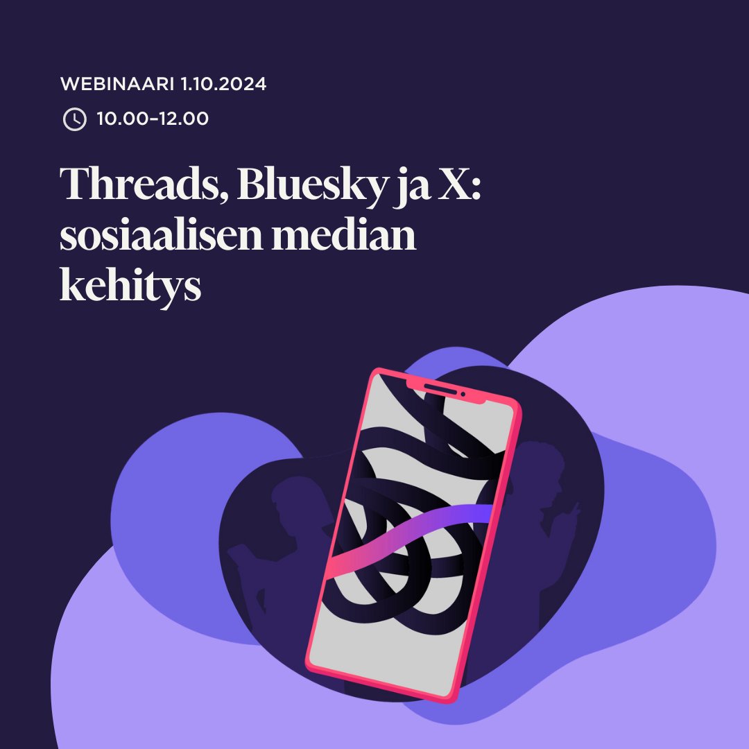 Mitä tehdä Threadsin, Blueskyn ja X:n kanssa?🧶 Koulutuksessamme saat tuoreen tilannekatsauksen sekä vinkkejä kanavastrategian päivittämiseen.

Ilmoittaudu mukaan tästä: lmsomeco.fi/webinaarit/thr…

#viestintä #markkinointi #somefi #sosiaalinenmedia #koulutus #Threads #Bluesky #X