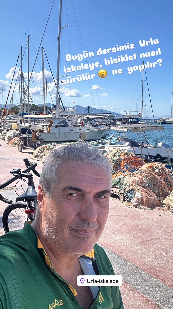 Bugün dersimiz Urla İskele, bisiklet nasıl sürülür.