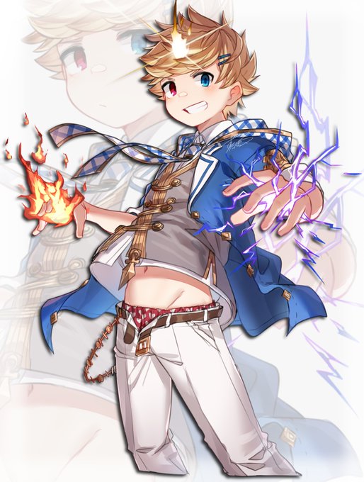 【Skeb】アレク、キミとボクのミライ衣装、ハート柄下着、裸差分 