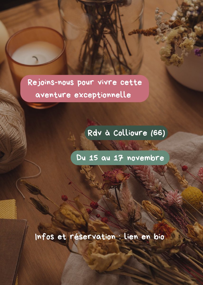FanOfTheBoss's tweet photo. ✨ Une Retraite Créative rien que pour vous ! ✨

Envie de prendre du temps pour vous, de vous reconnecter à votre créativité et de partager des moments uniques avec d’autres femmes ? 🌿

#RetraiteCréative #Collioure #BienÊtre #Sororité #Créativité #PyrénéesOrientales https://t.co/MhopufTKZF