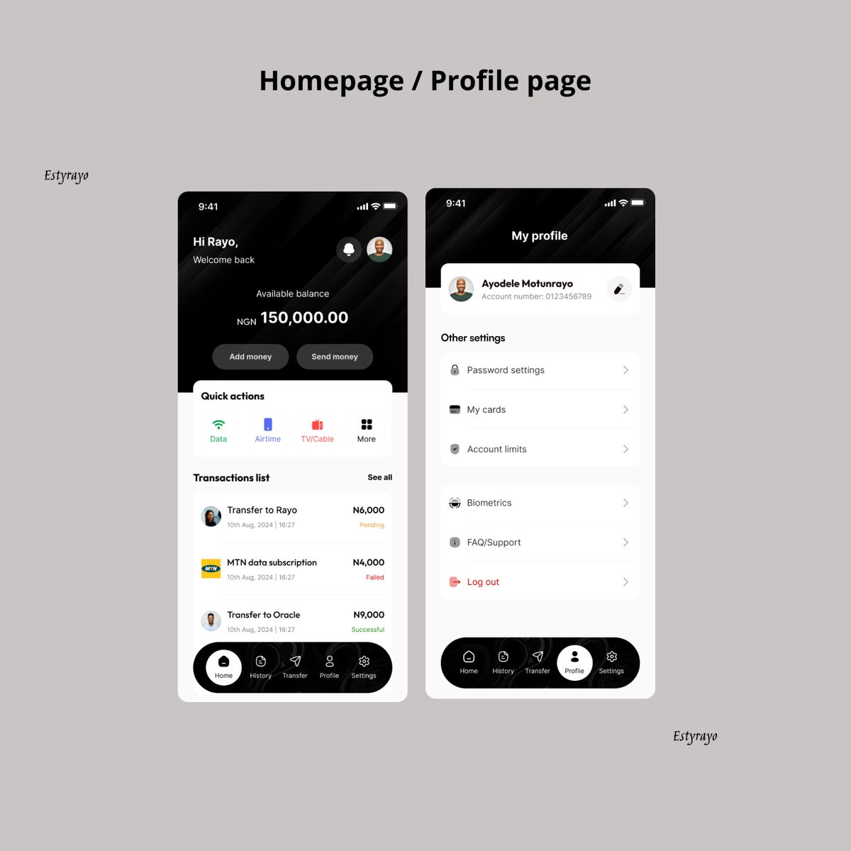 estyrayor's tweet photo. Crafted a sleek and intuitive home page and profile page design! Focused on making user interaction smoother and more engaging. Check it out and share your thoughts! 🎨✨ #ProfilePage #UXUI #DesignCommunity #WebDesign #UIInspiration #UXDesign #uiux #uidesign https://t.co/r4T7GZ1VEU