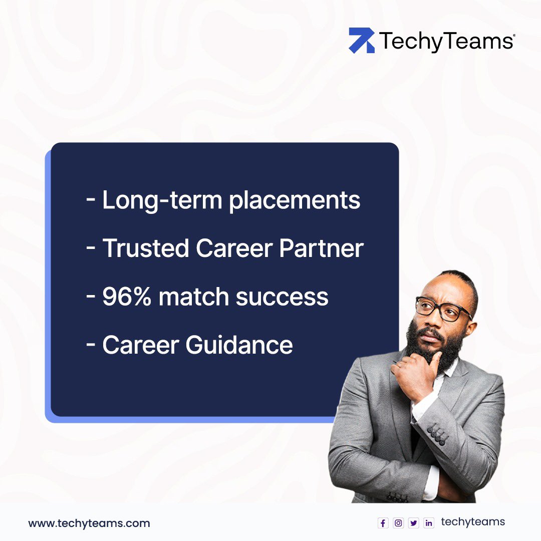 Techyteams's tweet image. Techyteams is focused on transforming the future of work by bridging continents, fostering innovation and setting new standards in Tech development.

Visit techyteams.com to sign up 

#techyteams 
#tech 
#innovations