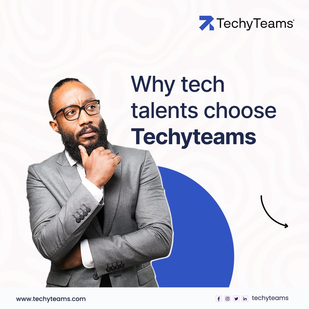 Techyteams's tweet image. Techyteams is focused on transforming the future of work by bridging continents, fostering innovation and setting new standards in Tech development.

Visit techyteams.com to sign up 

#techyteams 
#tech 
#innovations