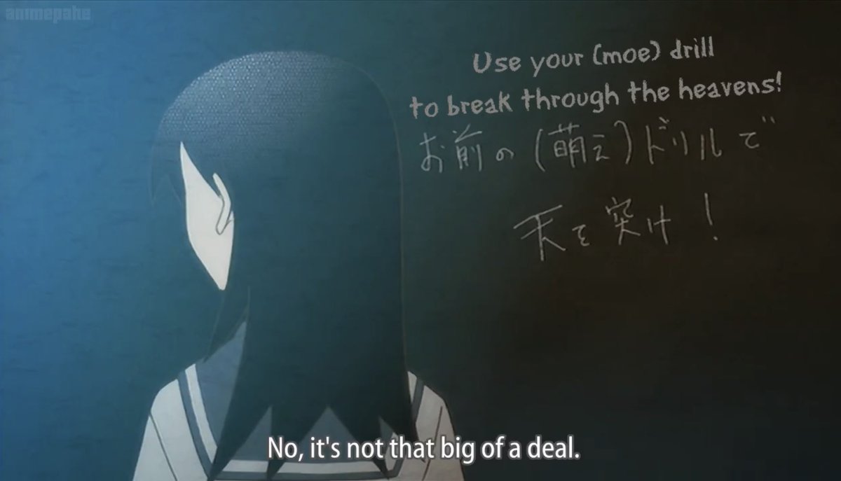 default041's tweet image. Spamming gurren lagann references #greatshow