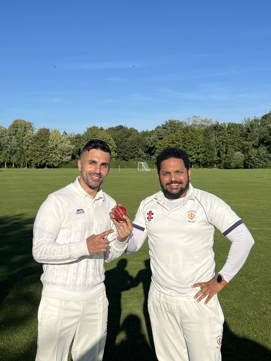 LeamKhalsaCC's tweet photo. The weekend  saw a big milestone for two of our players, Majid Ali and @anandsawant05 taking their first wickets for the club yesterday in our 4 wicket win over RMCC. https://t.co/UptuFkvaLp