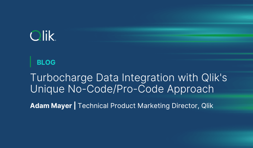 Unleash the power of Qlik's no-code/pro-code approach to data integration. It's as easy as drag and drop or as custom as you need. 
Explore the future of data with Adam Mayer's latest blog: oal.lu/e3NJv
