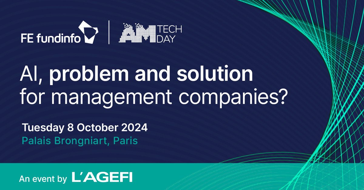 FEfundinfo's tweet image. 📢 We are happy to announce that we are proudly sponsoring the upcoming AM Tech Day conference in in Paris on 8 October. Mark your calendars and make sure to visit us at booth no. 5!

Book a meeting with us: hubs.ly/Q02PXx-k0

#AmTechDay #FEfundinfo #Paris