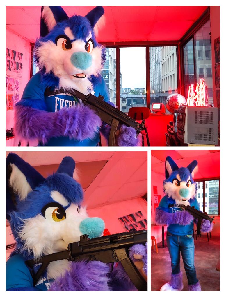 Lencario's tweet photo. 🤔 
Is my phone app collage prettier to look at, or do you prefer individual shots instead?

#FURUM2023 memories with @Calabee_88 you cute purple husky Jr 😍 make this Old Uncle smile 😊 

Photo by @foxnakh https://t.co/AARVzYPkqg