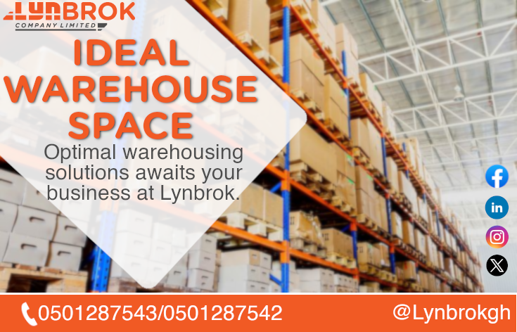 lynbrokgh's tweet photo. Lynbrok provides your business with secure and ideal warehouse space that optimises your value chain.
#WarehousingExcellence https://t.co/ZPTYCWoyX3