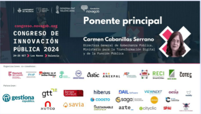 Carmen Cabanillas, socia de #MujeresSP, ponente principal de #CongresoNovagob 2024 <a href="/novagob/">Fundación NovaGob</a>  👏👏
No olvides que tendremos una mesa específica de la asociación y que haremos nuestra habitual foto de familia. 📸
¡Te esperamos!