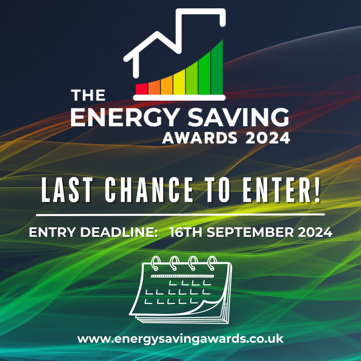 🌟 Last Chance! 🌟

Showcase your sustainability innovations and be recognised for your efforts in energy efficiency! Don’t miss out—submit your entry TODAY!

Visit energysavingawards.co.uk to enter.

#EnergySavingAwards #Sustainability #EnergyEfficiency #LastChance