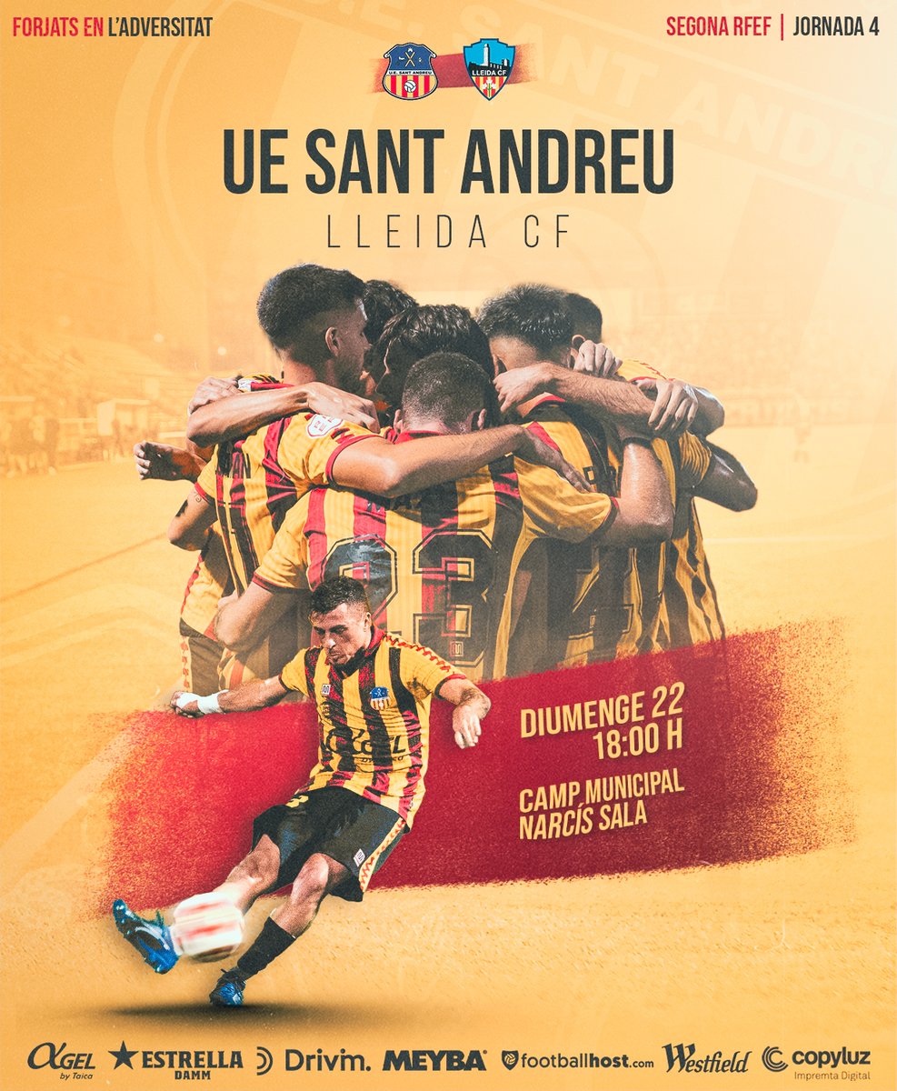 𝕯𝖊𝖋𝖊𝖓𝖘𝖊𝖒 𝖊𝖑 𝖑𝖎𝖉𝖊𝖗𝖆𝖙𝖌𝖊  🛡️❤️‍🔥

🏟️ Diumenge a les 18:00h ens visita el <a href="/LleidaCF/">Lleida CF</a> en un partidàs al Narcís Sala!

🎟️ Entrades pel públic, amb descomptes per a acompanyants de socis i per a l'afició lleidatana: uesantandreu.4tickets.es