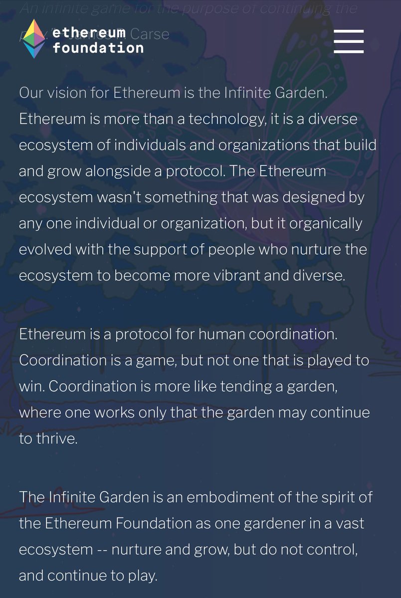 Ethereum is Infinite Garden, is for human coordination, like tending garden. 🌱

Great wrap up by Brett Li &amp; Colin Myers from <a href="/Obol_Collective/">Obol Collective</a> 👏