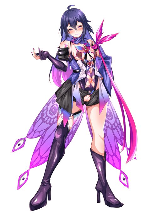 【NSFW/R-18】
次に描くスタレ悪堕ち絵のゼーレさんの立ち絵です。
今更ながら衣装のすけべぇな改造の仕方わかりません。 