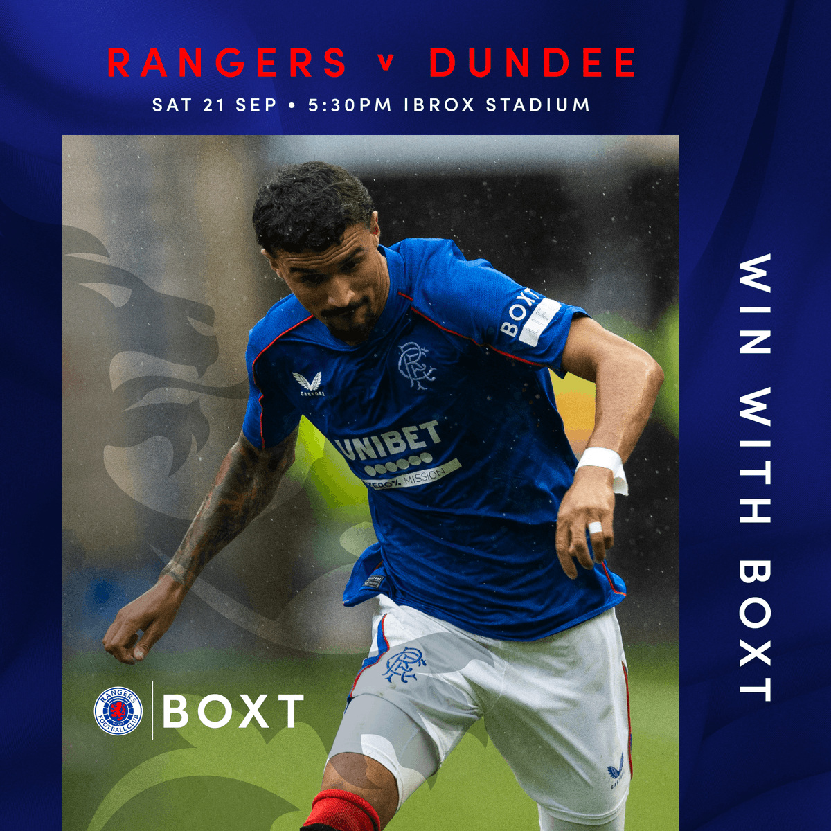 WIN WITH BOXT! We’re giving away FOUR tickets to a lucky @rangersfc fan for Saturday's fixture against Dundee FC!

🎟️ @rangersfc v Dundee FC
📍 Ibrox Stadium
⏰ Saturday 21 September 2024 - Kick Off 5:30pm 

🔹 Tag the three people who you'd like to bring with you
🔹 You must