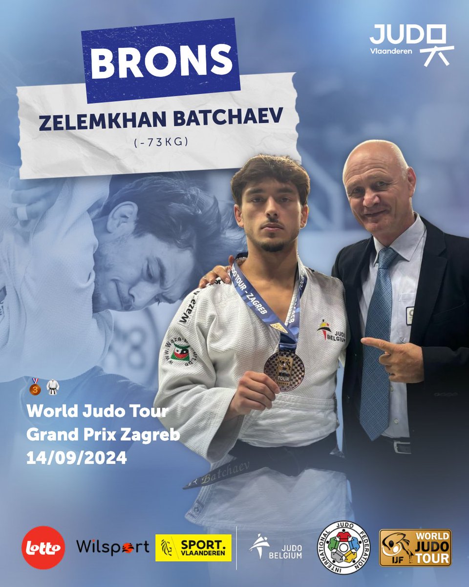 🥉 voor Zelemkhan Batchaev (-73kg) op Grand Prix Zagreb (World Judo Tour)