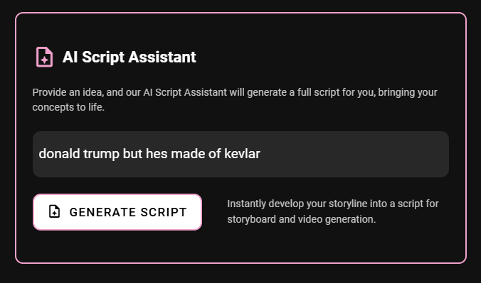 Katalist_AI's tweet photo. Curious about what #Kevlar #Trump is going to experience in Katalist?
Stick around.🫡
#scriptassistant #concepttoscript #visualscript #storyboard #visualstoryboard #aistudio #aitools #creativecommunity #creativevisuals #aiart https://t.co/fqxDbgVwFF
