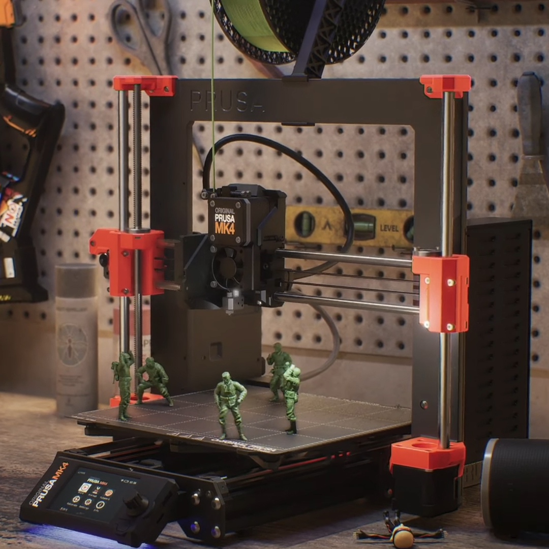 Prusa3D's tweet photo. Our Original Prusa MK4 3D Printer appeared in the upcoming game Green Hawk Platoon trailer! 🎬 Watch as tiny plastic soldiers dance on our printer. The game brings nostalgic toy soldier battles to life in this action-packed FPS.👀
https://t.co/GooDCumb0t https://t.co/ZMY1A11I4X