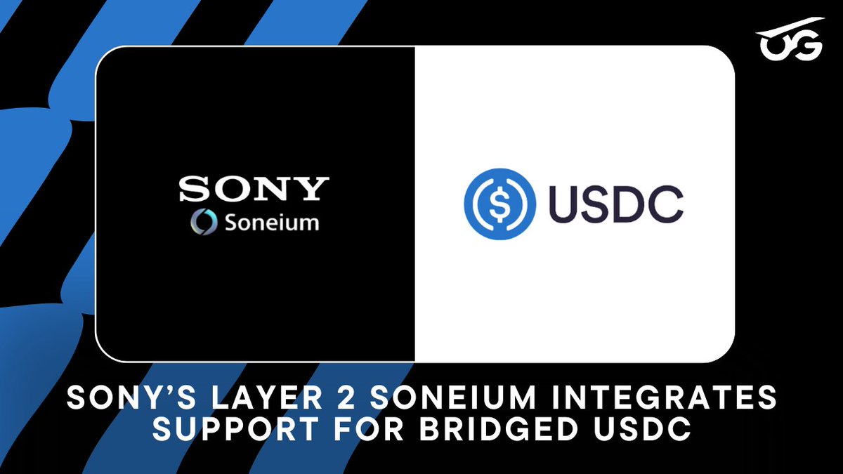 Sony’s upcoming Layer 2 network, Soneium, has integrated support for bridged USDC ↔️

This integration will enable users to seamlessly transfer their stablecoins between different blockchains, unlocking new possibilities for DeFi, NFTs, and beyond