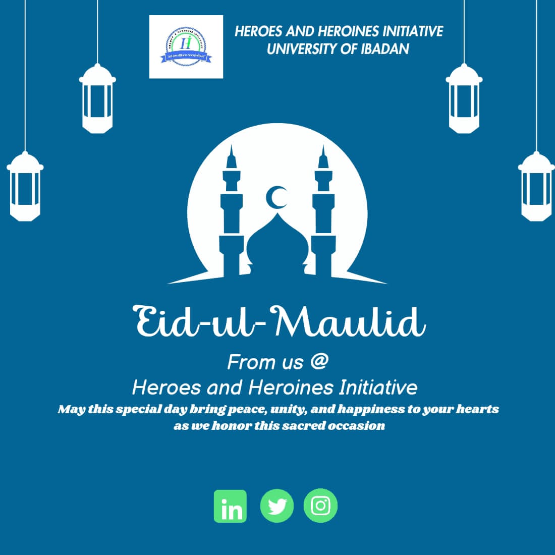 HandH_UI's tweet image. All of us at heroes and heroines initiative UI join our Muslim brothers and sisters in Celebrating Eid al-Maulid.

 This is a day that Honors the birth of Prophet Muhammad (PBUH)

A day of joy, reflection, and unity for Muslims worldwide.