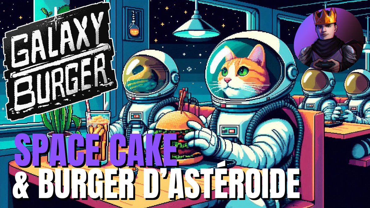 🍔 Des chats dans l’espace ?! 🍟

Tout à l’heure on découvre ensemble comment de faire de succulents burger dans #GalaxyBurger ! (par <a href="/galacticwrkshp/">We are Galactic Workshop</a>)
Attention : Le live peut donner faim ! 

🕐 A partir de 14h sur twitch.tv/titeka
#burger #gaming  #twitch