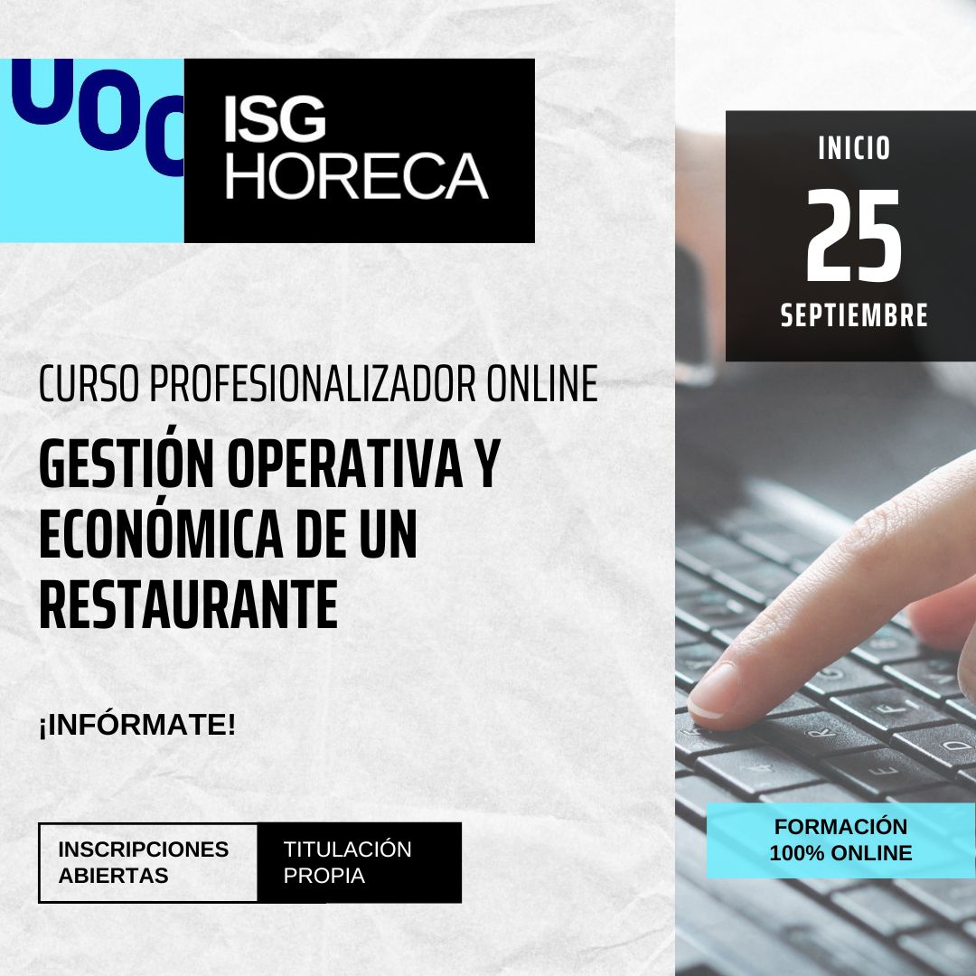 En este curso se definen métodos de análisis para conocer la situación operativa de un negocio o área de F&amp;B. La formación incide en el desarrollo de habilidades de gestión numérica para dirigir un restaurante. #UOC #Gestión #HORECA uoc.edu/es/estudios/fo…