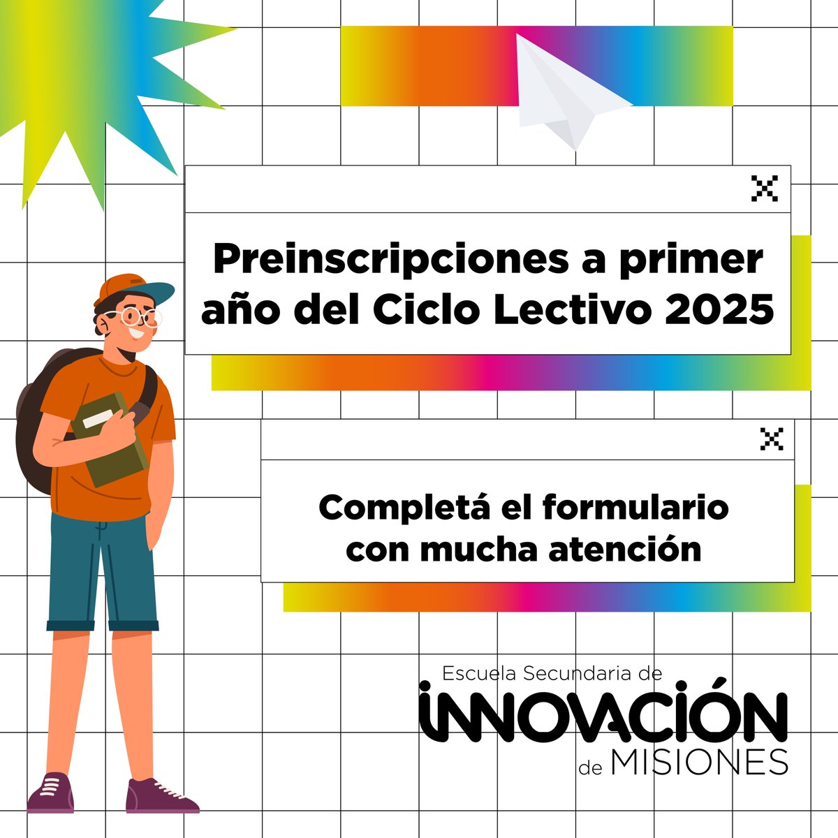 📅 Ya se encuentra disponible hasta las 15hs el link para la preinscripción a Primer año del Ciclo Lectivo 2025! 🙌

👉 Leé con atención antes de completarlo!

docs.google.com/forms/d/16MUU1…

👉 Pasados los 15 días hábiles se informará particularmente la asignación de vacantes!