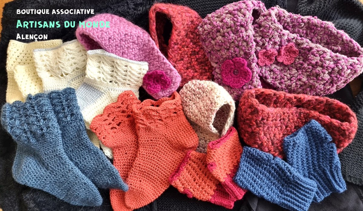 AdMAlencon's tweet photo. Nouvelle collection de tricots réalisés par les bénévoles de l'association #artisansdumonde #alencon . Boutique associative 20 rue De Lattre de Tassigny https://t.co/eiVaAPtdKC