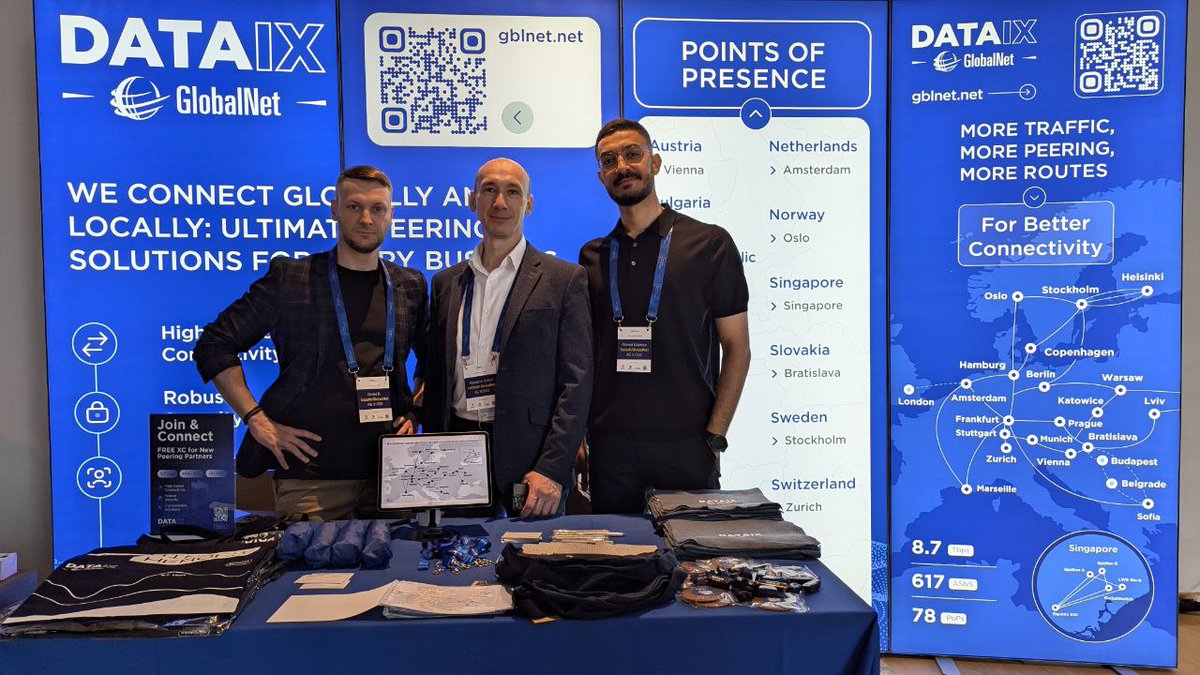 gnm_gnmix's tweet image. Live from EPF 17
Our team has just arrived at the @Peering_Forum. We’re thrilled to be here, connecting with industry peers and discussing the future of internet connectivity.
Arrange a meeting by reaching out to us via email at sales@gblnet.net.
#globalnet #epf17 #peering