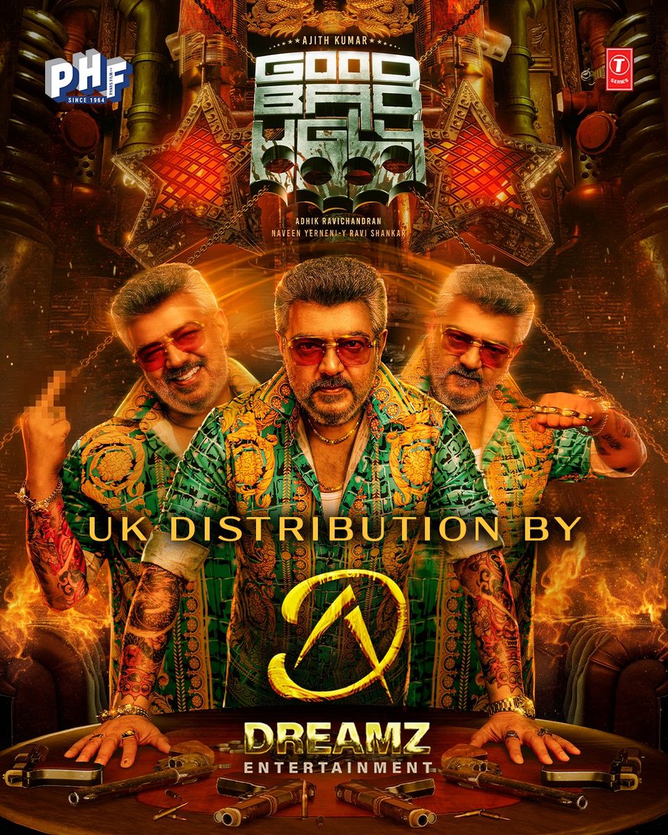 TeamDreamZE's tweet photo. Expect the unexpected!

#GoodBadUgly UK 🇬🇧 RELEASE BY @TeamDreamZE
                      
#AjithKumar @MythriOfficial  @GoodBadUglyoffl @PharsFilm https://t.co/dRcQ5394xT