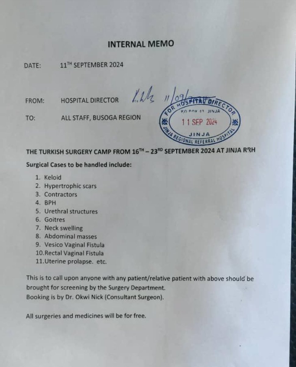 All surgeries and medications are free. 

Please repost for awareness, someone in need of these services may be on your timeline.