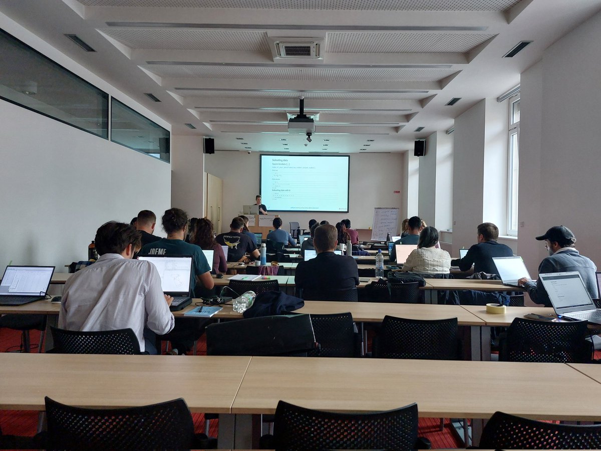 AISCRproject's tweet photo. atRium Brno Training School has just started! Participants from all over Europe were not afraid of the floods and set out to learn about the R programming language!💪

Plan for today: intro to R and data analysis. 💻

@ATRIUM_EU @ARUBrno https://t.co/jCVVX5y7dp
