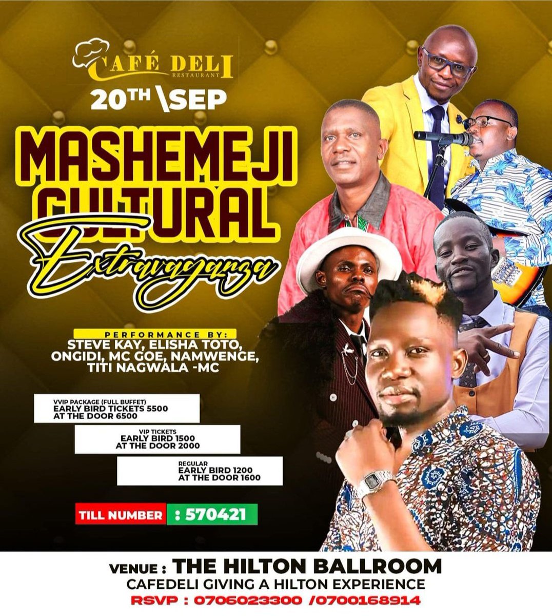 CafeDeliNairobi's tweet image. Mashemeji cultural Extravaganza, 4 days to go, have yiu bought your ticket?#LUO #luhya#Mashemeji #cafedeligivinghiltonexperience