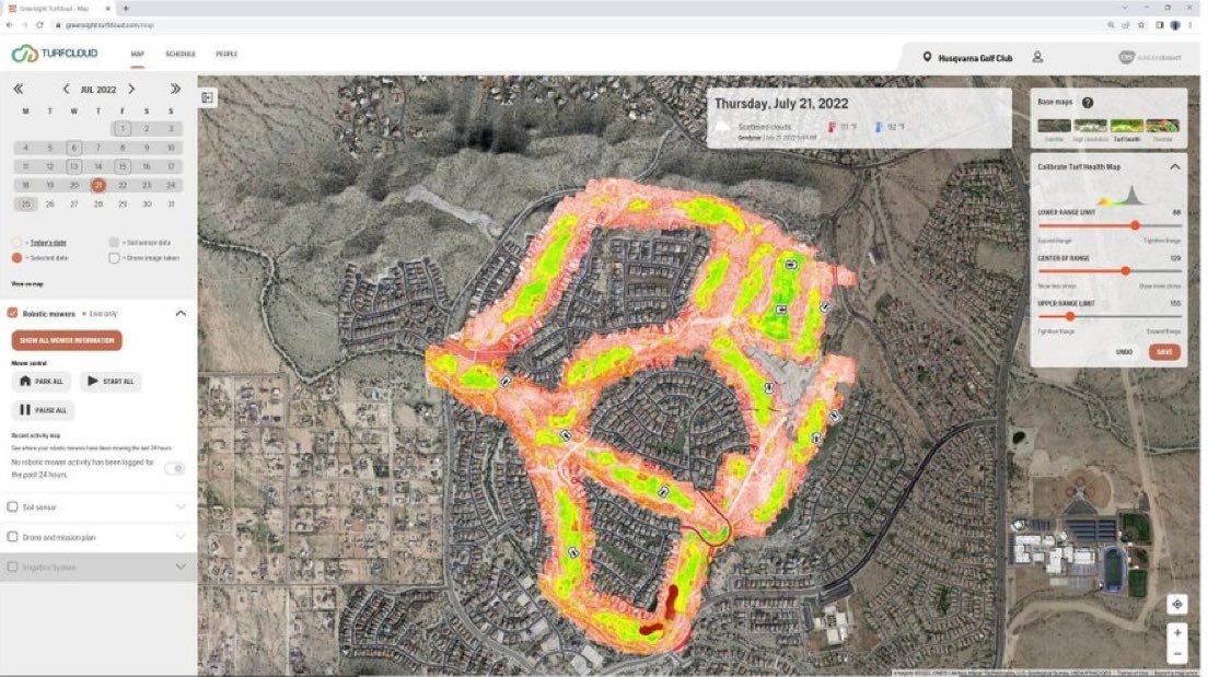 NDVI imagery allows us &amp; you to see beyond the surface. You can detect subtle differences in turf health across the course, enabling you to adjust maintenance practices. It's like having a personalized health report for your turf. Thoughts? #BeneathTheSurface #TurfHealthCheck