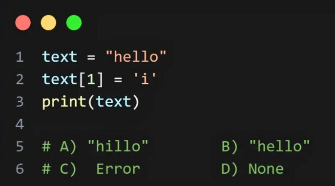 Python_Dv's tweet image. Python Question / Quiz;
What is the output of the following Python code, and why? 🤔🚀 Comment your answers below! 👇
#python #programming #developer #programmer #coding #coder #webdeveloper #webdevelopment #pythonprogramming #pythonquiz #machinelearning