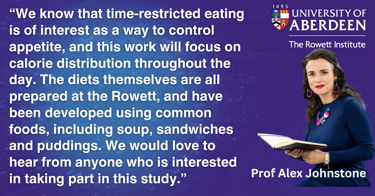 Want to lose weight? BMI over 25? Aged 18-65?
If so, why not help us find out if eating five meals a day is an effective way to shed the pounds.
Our nutrition scientists need people to test the "little and often" theory - with all food provided.
More here: abdn.io/W8