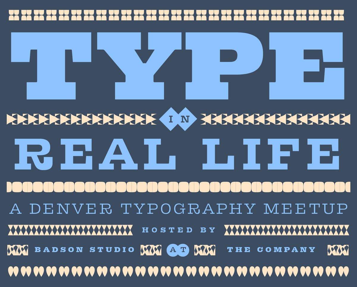 kyleread's tweet image. Denver Designers, come hang out with me this Thursday night at Type IRL. I&apos;ll have loads of type specimens to peruse and chat about!  
thecompany.social/events/type-in…