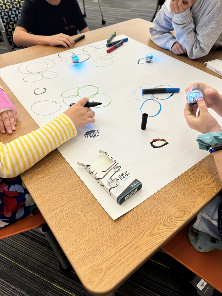 BrickLovesBooks's tweet image. Exciting day in the #library! Students celebrated #DotDay with #Ozobots, coding &amp;amp; creating, they also used #Blooket to test their comprehension skills after reading #TheDot … Combining creativity &amp;amp; technology for a fun and educational experience! 🌍🎨 #STEAM #stem #ConnMagnet