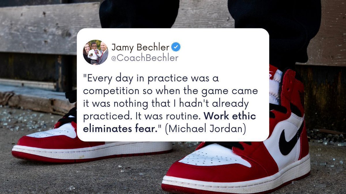 MJ said, "Every day in practice was a competition so when the game came it was nothing I hadn't already practiced. It was routine. Work ethic eliminates fear."

Navy SEALS say, "You don't rise to the occasion; you sink to the level of your training."

𝑷𝑹𝑬𝑷𝑨𝑹𝑬 𝑻𝑶 𝑾𝑰𝑵