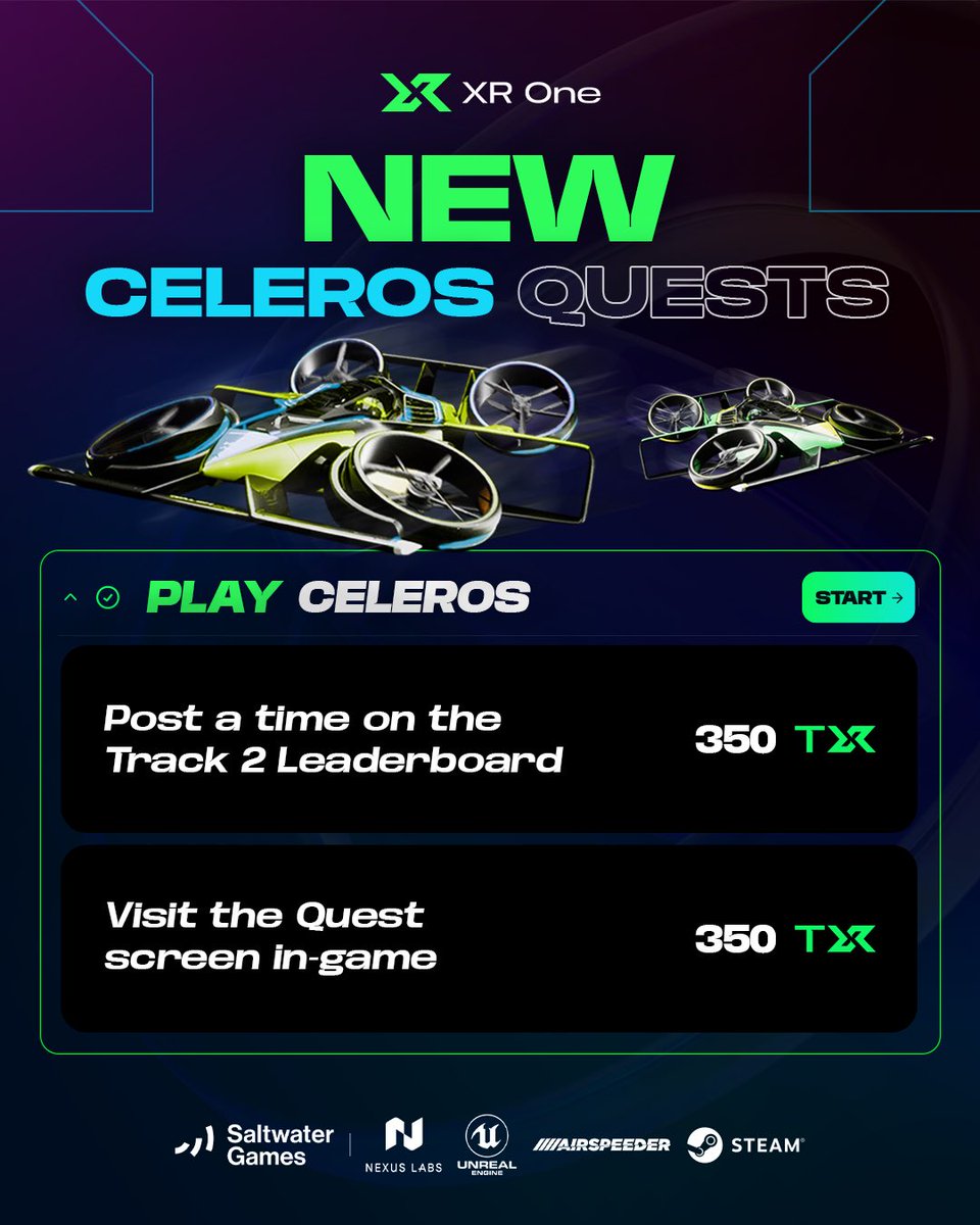 🎯 New Quests Are LIVE! 🎯

Ready for the next challenge, pilots? 🚀 It’s time to step up your game with these two quests:

1️⃣ Post a Time on the Track 2 Leaderboard: Think you’ve mastered Track 2? Prove it by posting your best time and climb the ranks! 🏆
2️⃣ Visit the Quest