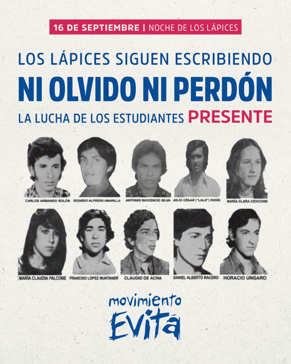 48 años después los lápices siguen escribiendo, la lucha de los estudiantes y su llama de rebeldía siguen encendidas.