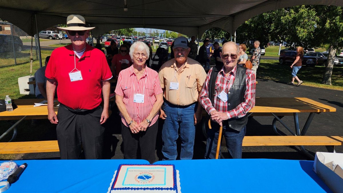 Attendees stand for a photo at the NWS open house in Bismarck, ND.